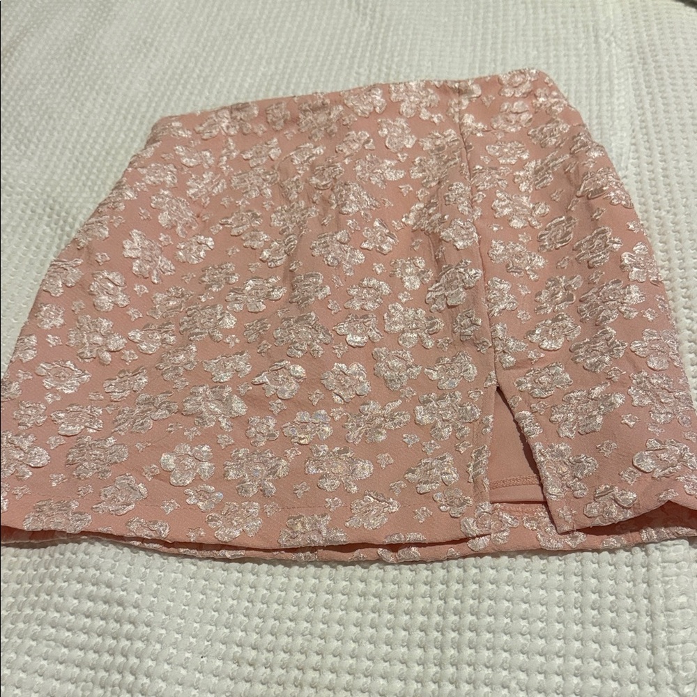 Wild Fable Pink Floral Mini Skirt